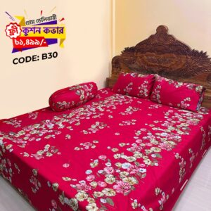 প্রিমিয়াম বেডসিট সেট B30! ফ্রী কুশন কভার